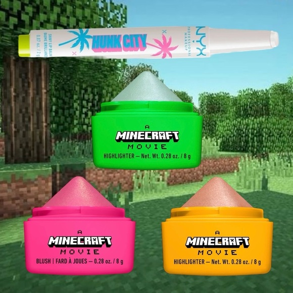 Minecraft Movie Make-Up 4 Piece Set, Limited Edition by NYX - Picture 1 of 10